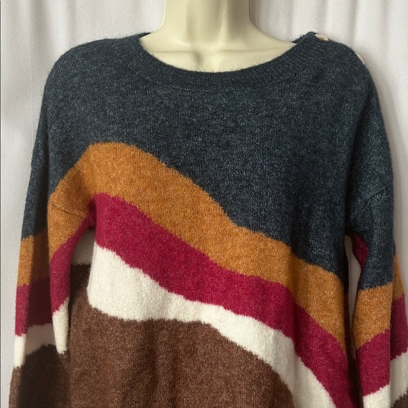 Sezane NWT Multicolor Luxurious Merino Wool Mohair Sweater Top **Size S** 🌺🌺 - Picture 3 of 7